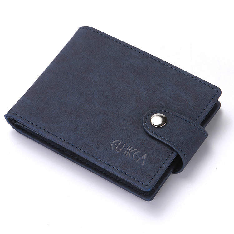Cross-Border RFID Anti-Scanning Creative Men's Wallet PU Leather Buckle Work Certificate Driving License Leather Case Card Holder Card Case