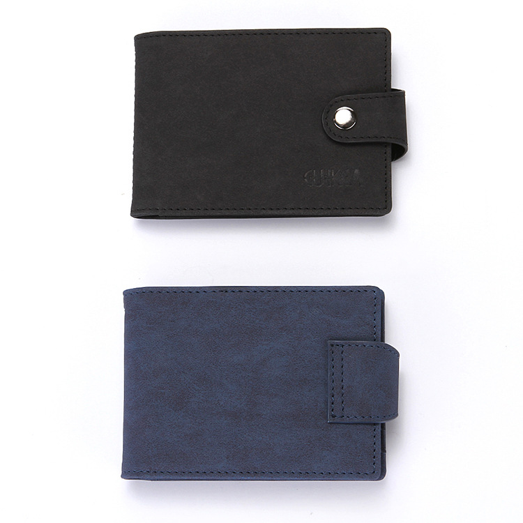 Cross-Border RFID Anti-Scanning Creative Men's Wallet PU Leather Buckle Work Certificate Driving License Leather Case Card Holder Card Case