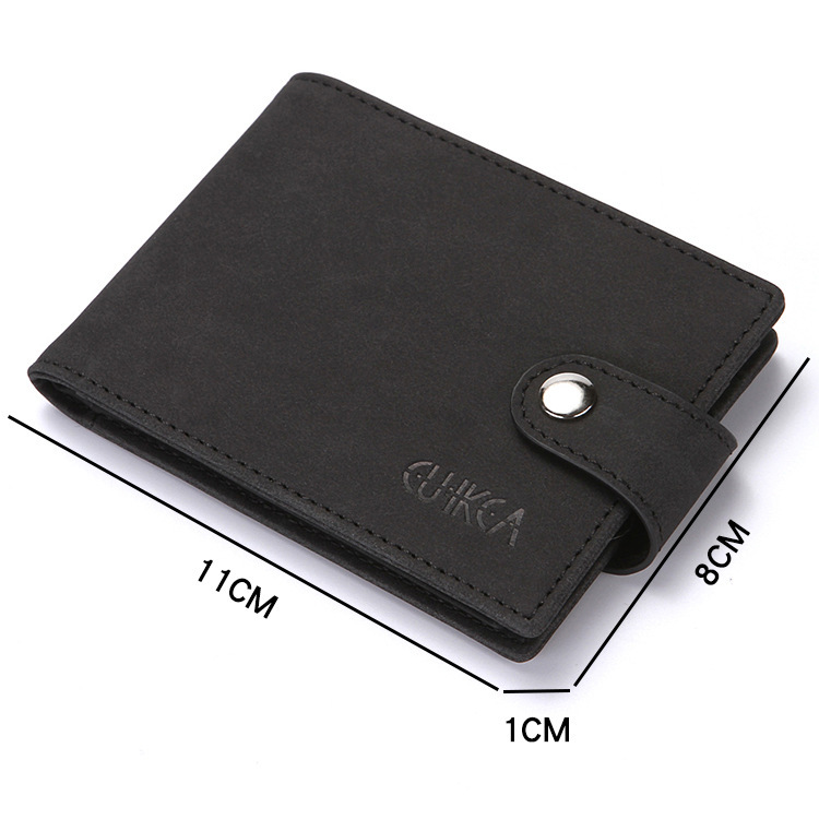 Cross-Border RFID Anti-Scanning Creative Men's Wallet PU Leather Buckle Work Certificate Driving License Leather Case Card Holder Card Case