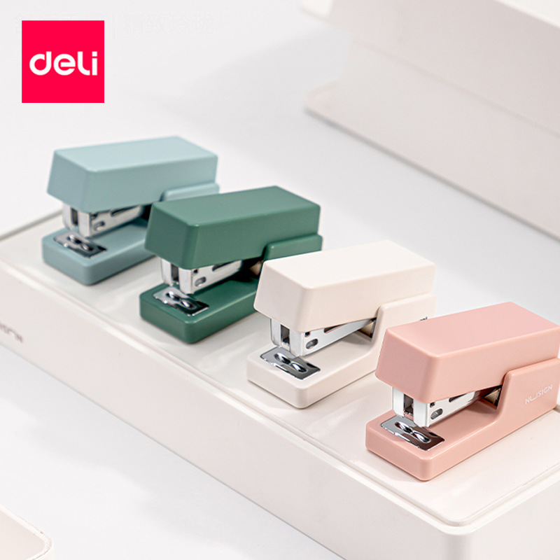 Deli Labor-Saving Mini Stapler Kit Ns083 Students&#039; Office Stationery Supplies Cute Stapler Small Size