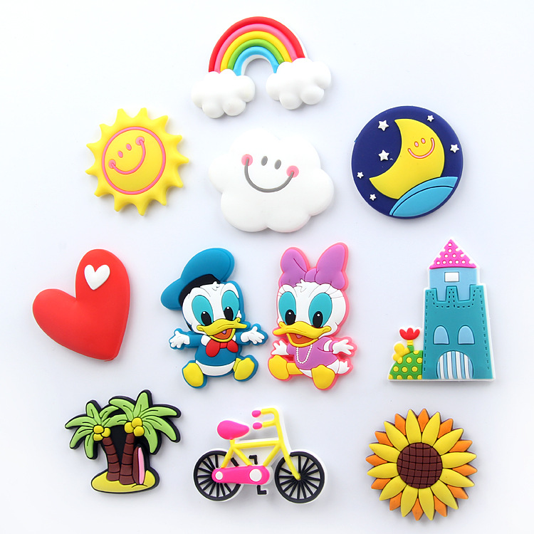 Factory Promotion Nordic Home White Cloud Rainbow Moon Refrigerator Sticker and Magnet Sticker Decoration Message Sticker Children Whiteboard Sticker
