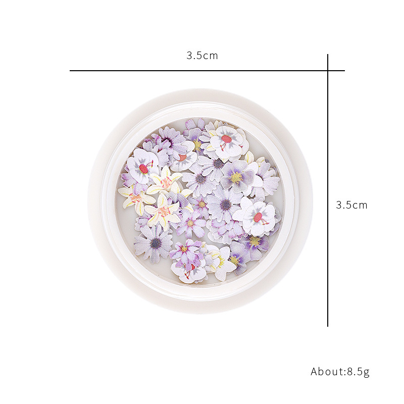 Cross-Border New Arrival Nail Ornament Nail Art Wood Pulp Piece Little Daisy Flower Leaves Mixed Nail Sticker Decoration Cross-Border New Arrival Nail Ornament Nail Art Wood Pulp Piece Little Daisy Flower Leaves Mixed Nail Sticker Decoration