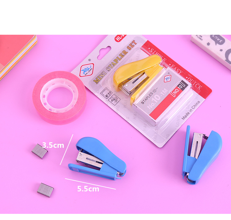 Cartoon Stapler Kit Cute Mini Stapler 10# Staple Office Supplies Student Prize Small Gift Cartoon Stapler Kit Cute Mini Stapler 10# Staple Office Supplies Student Prize Small Gift