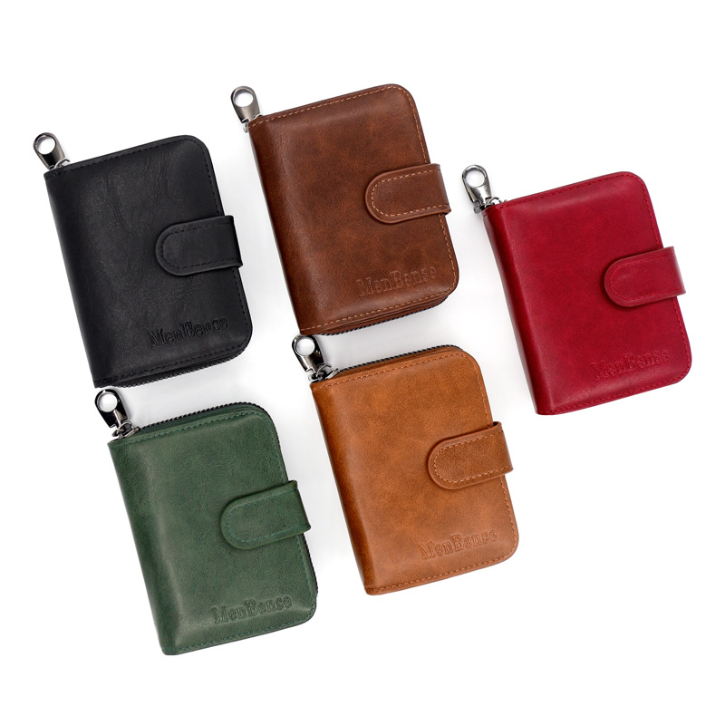 Menbense New Expanding Card Holder Short Wallet Fashion Multi-Card-Slot Plain Men Women Large Capacity Card Case