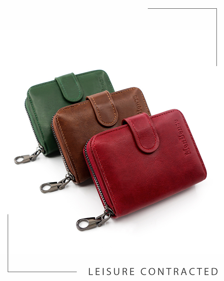 Menbense New Expanding Card Holder Short Wallet Fashion Multi-Card-Slot Plain Men Women Large Capacity Card Case
