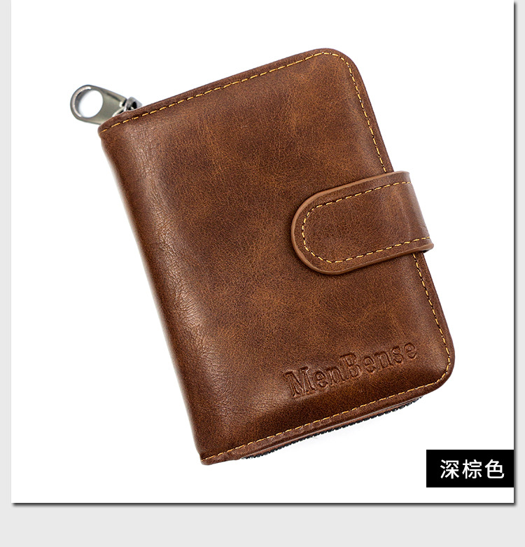 Menbense New Expanding Card Holder Short Wallet Fashion Multi-Card-Slot Plain Men Women Large Capacity Card Case