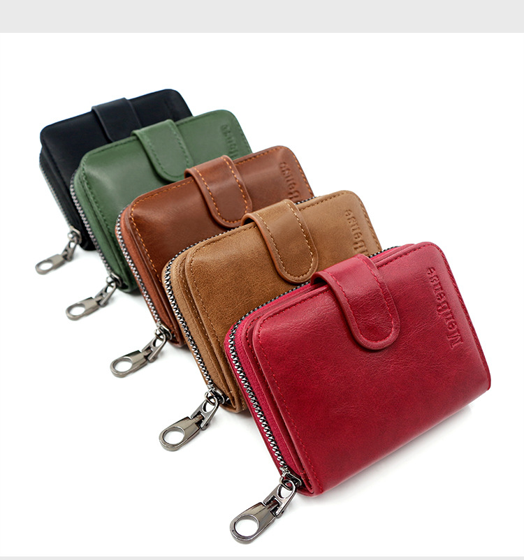 Menbense New Expanding Card Holder Short Wallet Fashion Multi-Card-Slot Plain Men Women Large Capacity Card Case