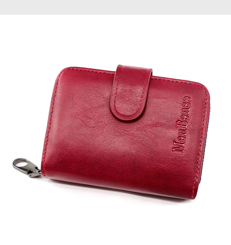 Menbense New Expanding Card Holder Short Wallet Fashion Multi-Card-Slot Plain Men Women Large Capacity Card Case
