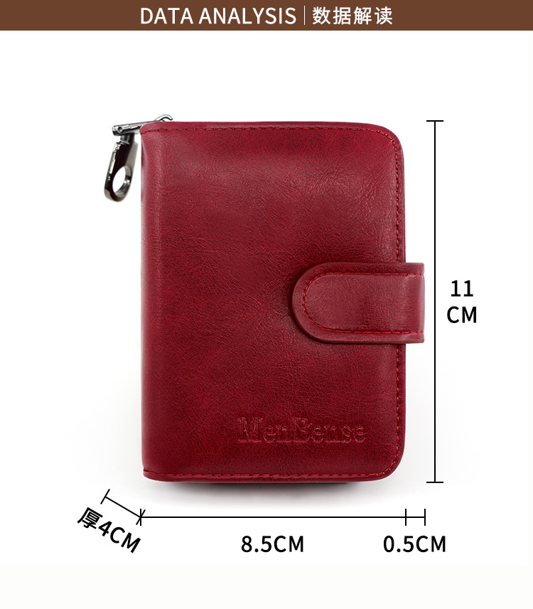 Menbense New Expanding Card Holder Short Wallet Fashion Multi-Card-Slot Plain Men Women Large Capacity Card Case