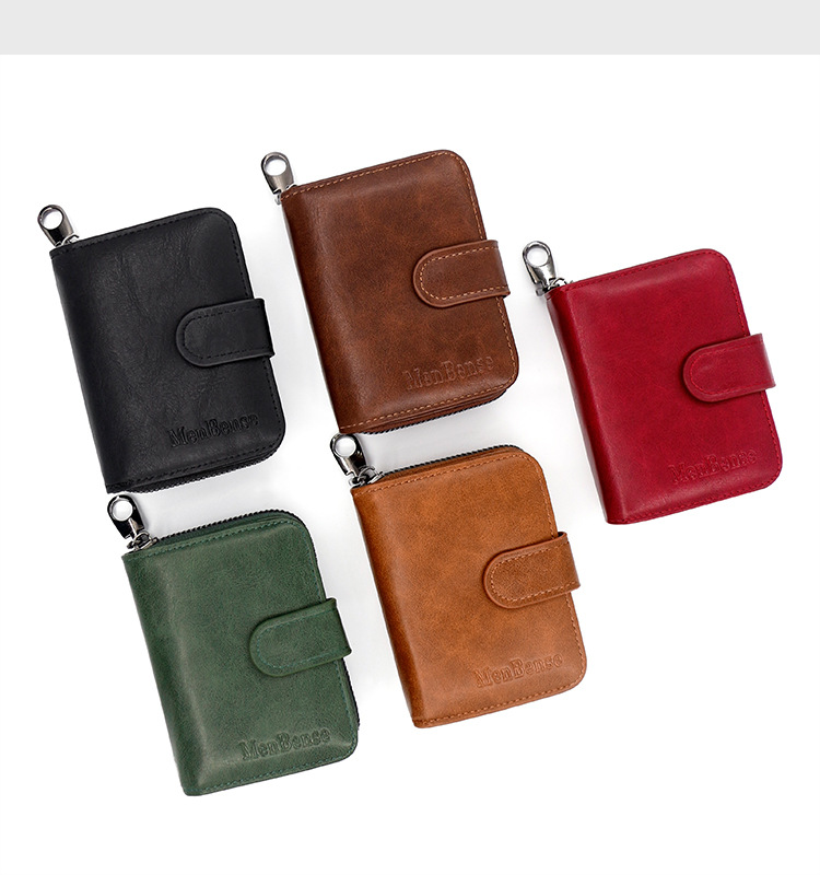 Menbense New Expanding Card Holder Short Wallet Fashion Multi-Card-Slot Plain Men Women Large Capacity Card Case