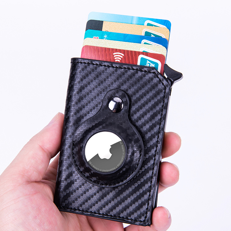 Card Holder Aluminum Anti-Theft Swiping Credit Card Box Shielded RFID Card Holder Card Case Apple Tracker