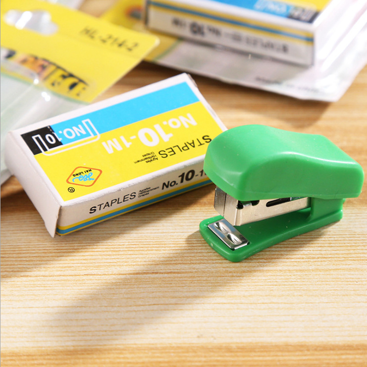 214 Mini Stapler Bookbinding Machine with Staple Stapler Kit Students Wholesale