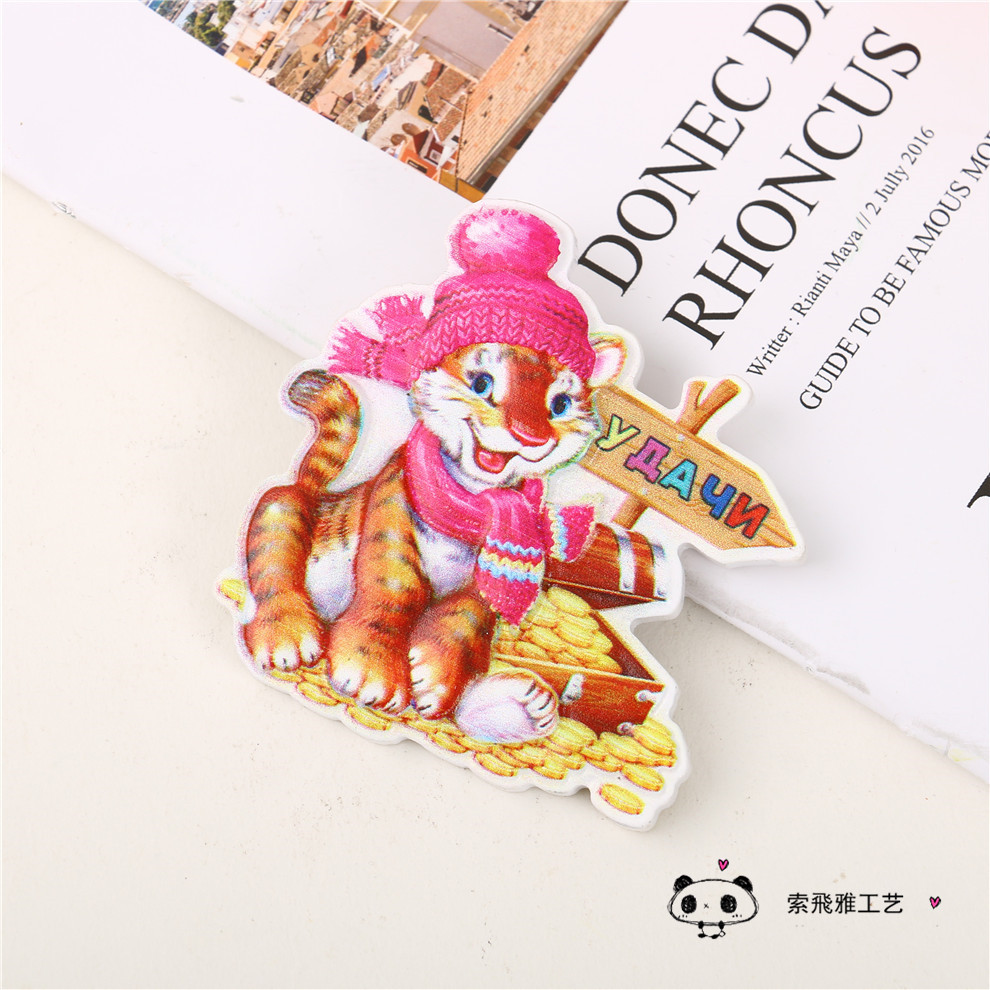 Cartoon Painted Resin Refrigerator Magnet 3 Dstereo Children Magnetic Sticker Fridge Decoration Stickers