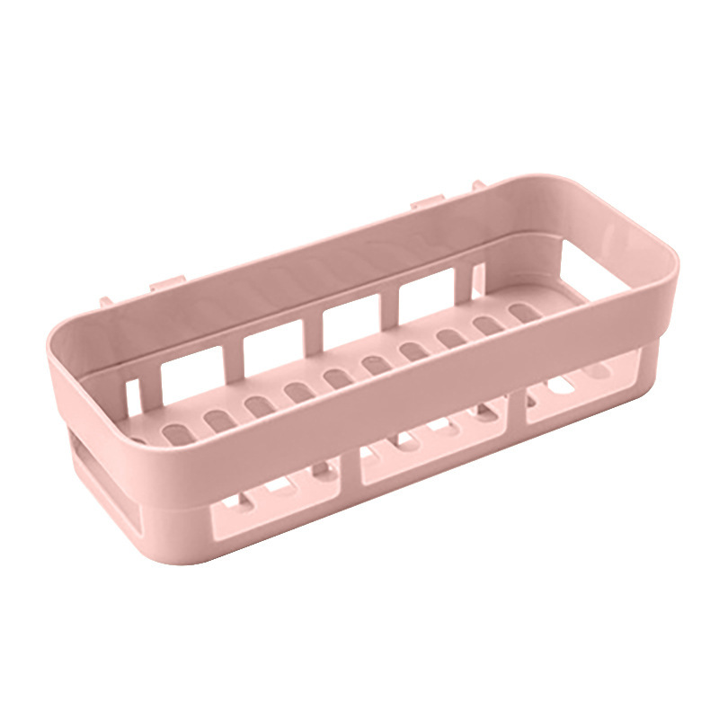 Storage Rack Punch-Free Kitchen Bathroom Rectangular Storage Rack Storage Basket Wall Hanging