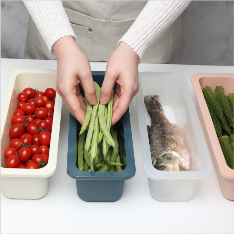 Refrigerator Rectangular Drawer-Type Fresh-Keeping Egg Storage Box Storage Rack Storage Box Storage Box