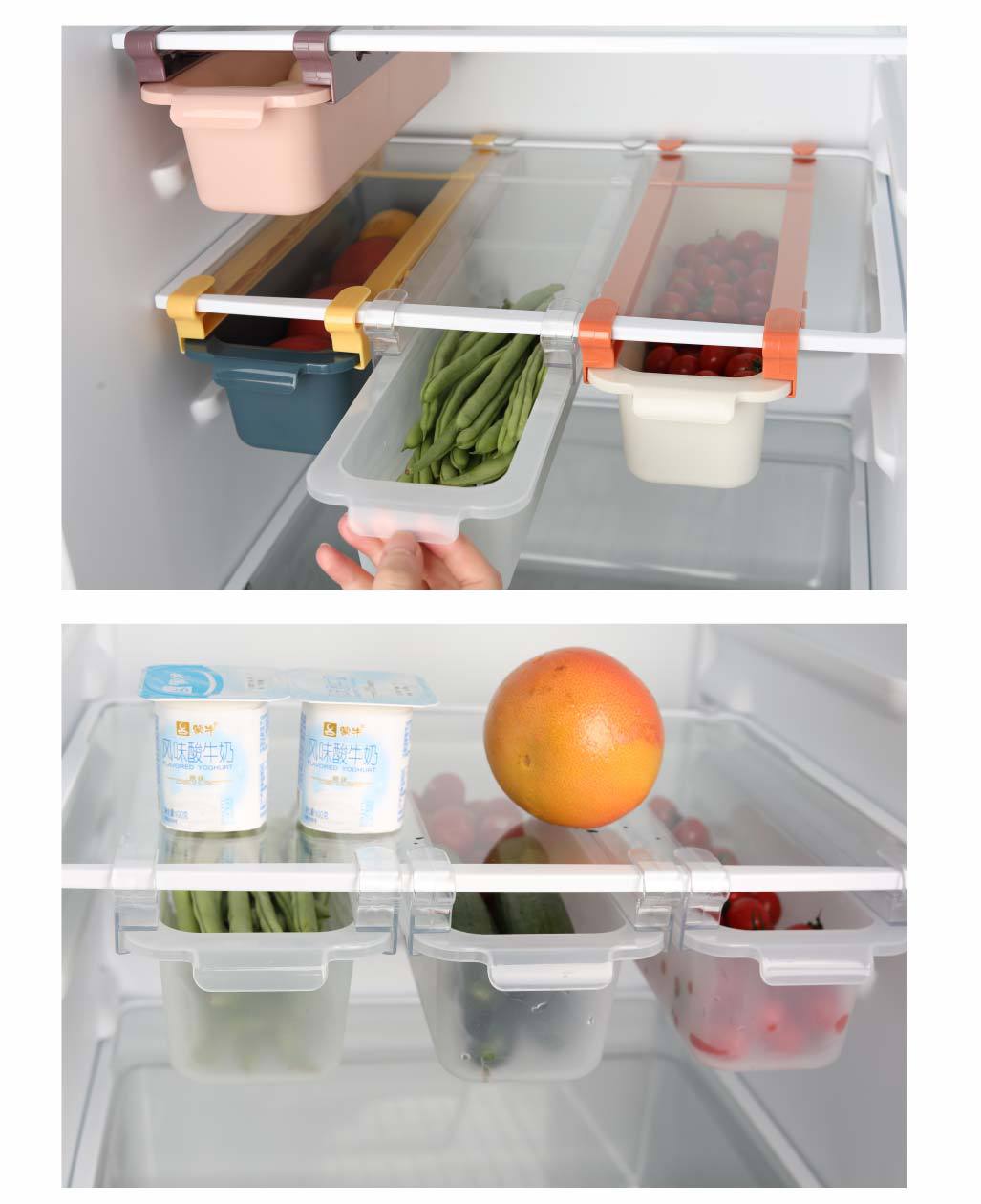 Refrigerator Rectangular Drawer-Type Fresh-Keeping Egg Storage Box Storage Rack Storage Box Storage Box