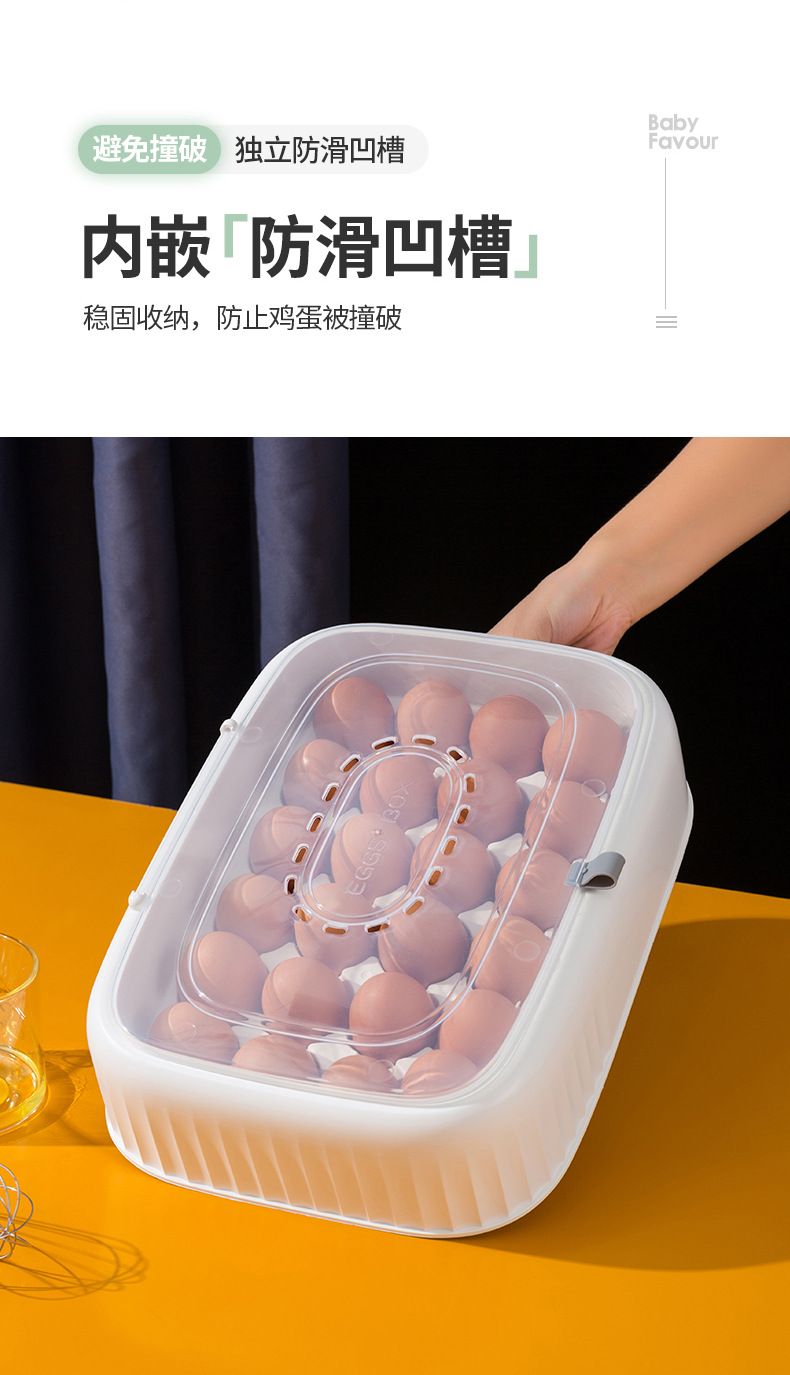 Factory Wholesale Refrigerator Egg Storage Box Storage Box Drop-Resistant Fresh-Keeping Kitchen Egg Shelf Egg Carton Plastic Flip Type Factory Wholesale Refrigerator Egg Storage Box Storage Box Drop-Resistant Fresh-Keeping Kitchen Egg Shelf Egg Carton Plastic Flip Type