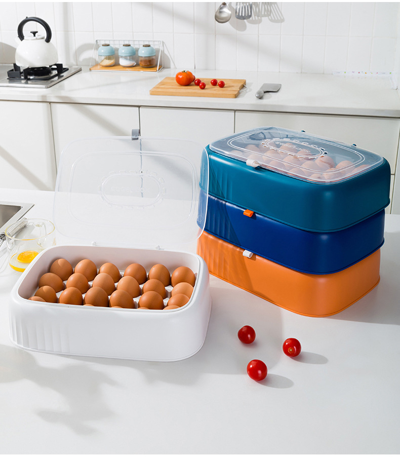 Factory Wholesale Refrigerator Egg Storage Box Storage Box Drop-Resistant Fresh-Keeping Kitchen Egg Shelf Egg Carton Plastic Flip Type Factory Wholesale Refrigerator Egg Storage Box Storage Box Drop-Resistant Fresh-Keeping Kitchen Egg Shelf Egg Carton Plastic Flip Type