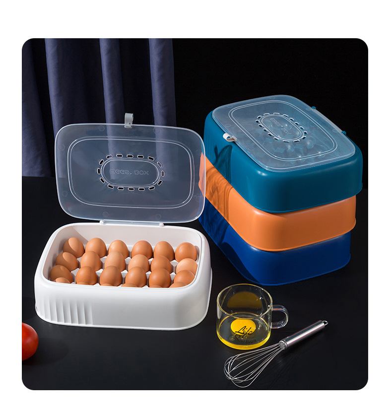 Factory Wholesale Refrigerator Egg Storage Box Storage Box Drop-Resistant Fresh-Keeping Kitchen Egg Shelf Egg Carton Plastic Flip Type Factory Wholesale Refrigerator Egg Storage Box Storage Box Drop-Resistant Fresh-Keeping Kitchen Egg Shelf Egg Carton Plastic Flip Type