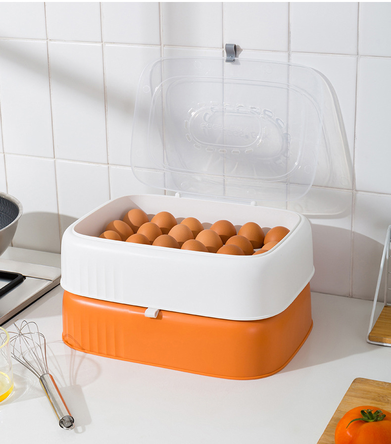 Factory Wholesale Refrigerator Egg Storage Box Storage Box Drop-Resistant Fresh-Keeping Kitchen Egg Shelf Egg Carton Plastic Flip Type Factory Wholesale Refrigerator Egg Storage Box Storage Box Drop-Resistant Fresh-Keeping Kitchen Egg Shelf Egg Carton Plastic Flip Type