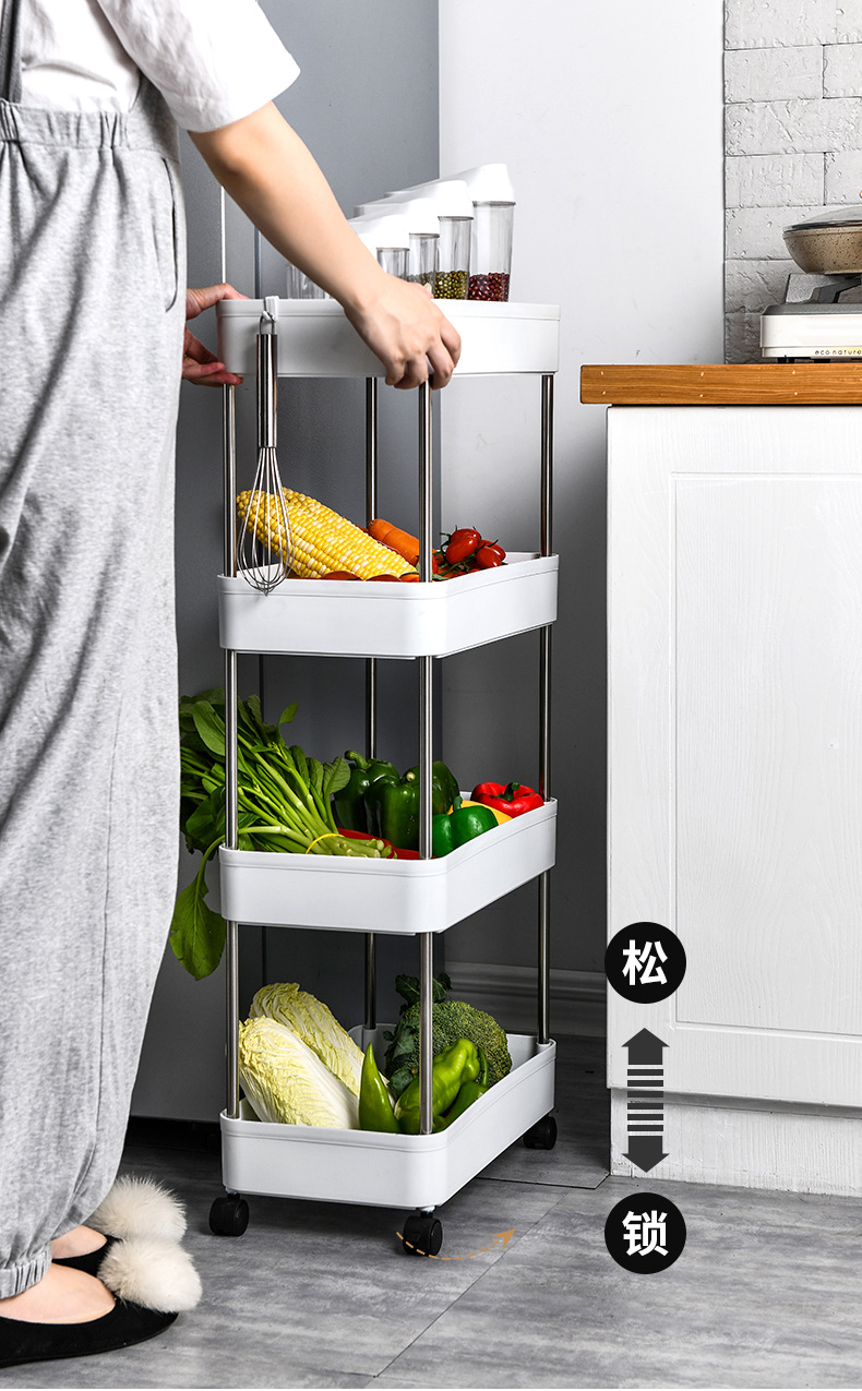 Storage Rack Gap Storage Rack Trolley Kitchen and Bedroom Bathroom Mobile Storage Rack Wholesale