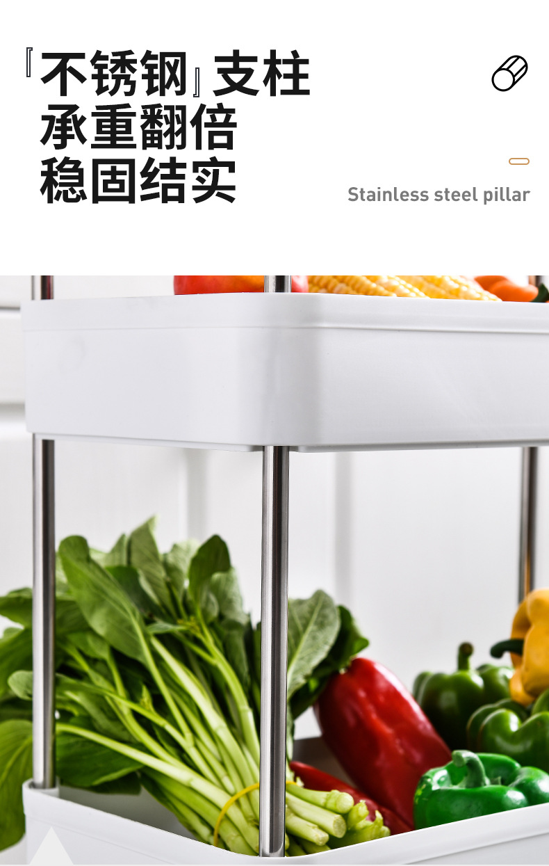 Storage Rack Gap Storage Rack Trolley Kitchen and Bedroom Bathroom Mobile Storage Rack Wholesale