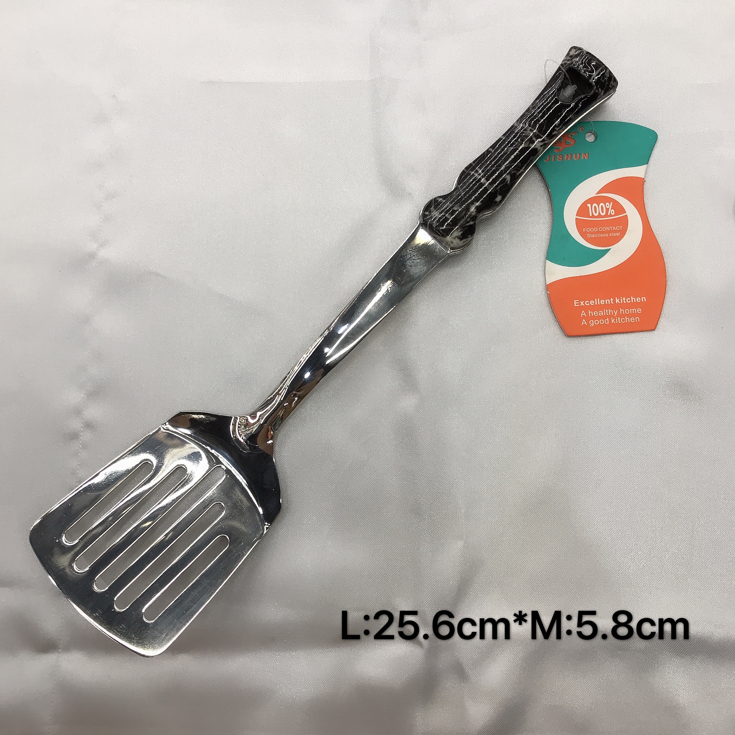 Factory Direct Sales Non-Magnetic Stainless Steel Kitchenware New Injection Molding  Colander Long Tongue Spoon 