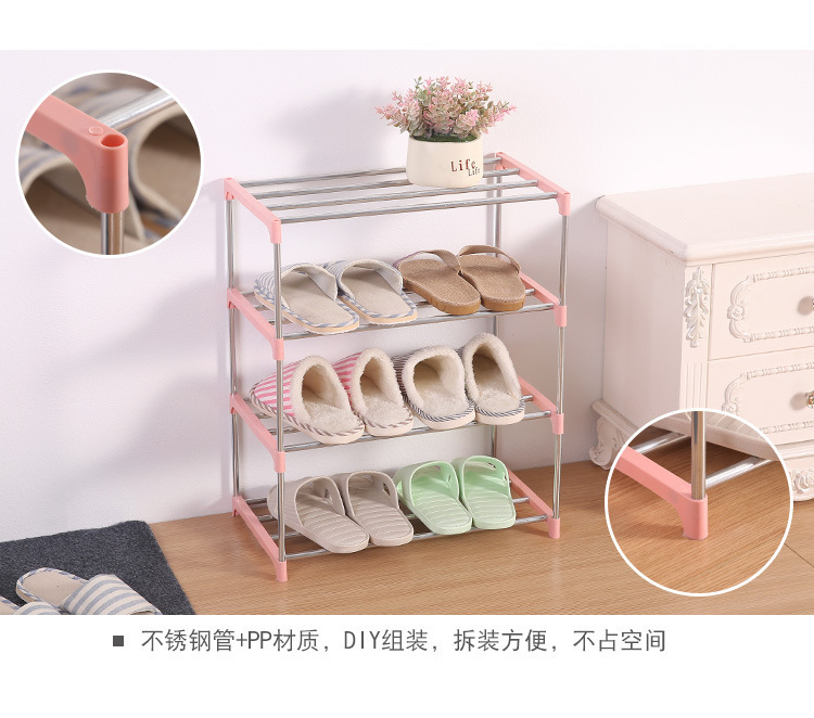 Factory Direct Sales Simple Shoe Rack Assembly Economical Shoe Cabinet Space-Saving Shoe Rack Household Bedroom Shoe Storage Rack
