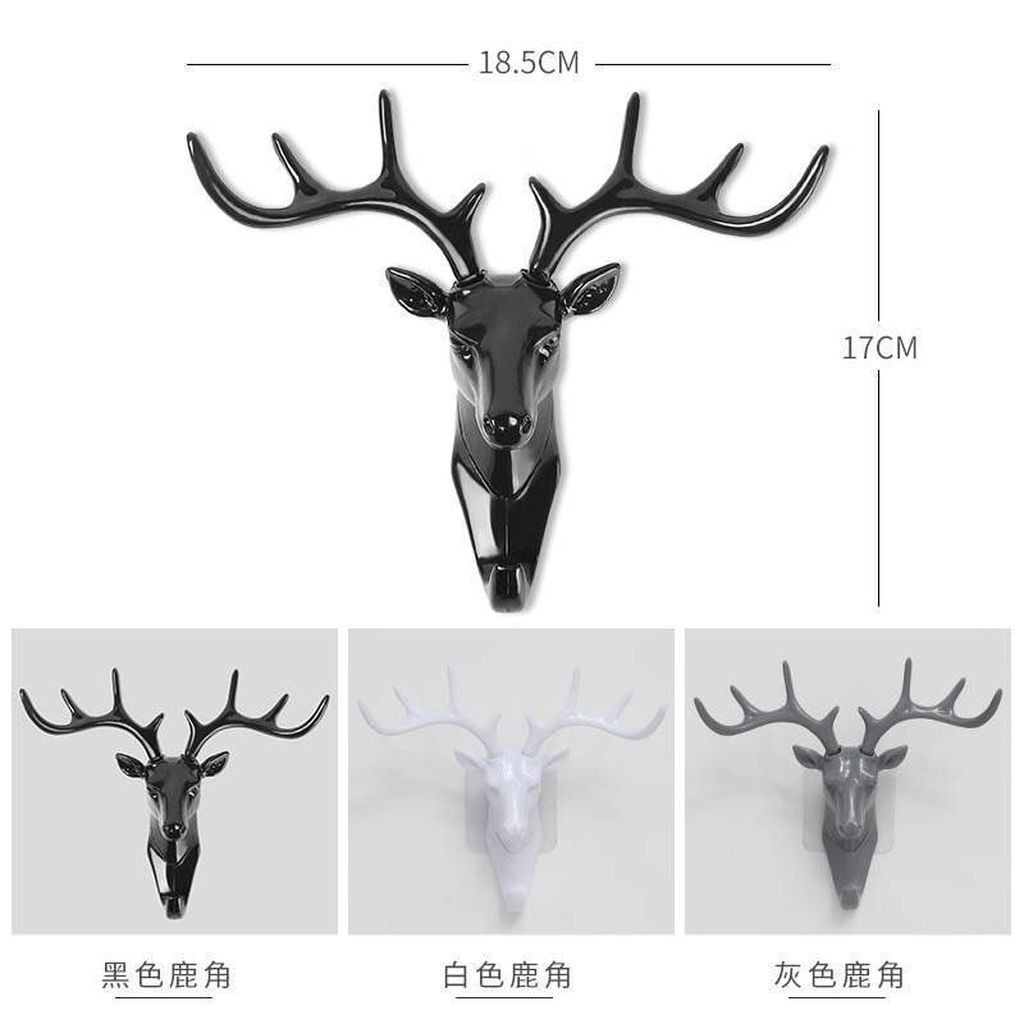 Antlers Hook American Style Furnishings Coat Hook Wall Creative Multi-Functional Seamless Punch-Free Storage Rack