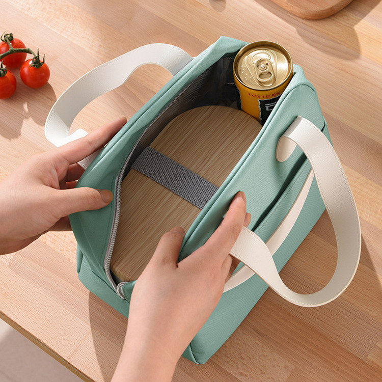 New Smiley Face Insulated Bag Handbag Large Capacity Thickened Aluminum Film Fresh-Keeping Lunch Box Bag Student with Rice Lunch Bag