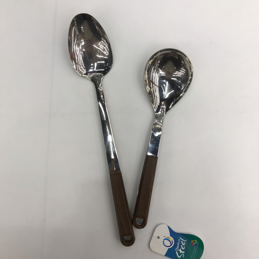 201 Stainless Steel Kitchenware round Head Wood Grain Porridge Colander Spatula Long Tongue Drain Short Rice Spoon Customizable Logo 201 Stainless Steel Kitchenware round Head Wood Grain Porridge Colander Spatula Long Tongue Drain Short Rice Spoon Customizable Logo