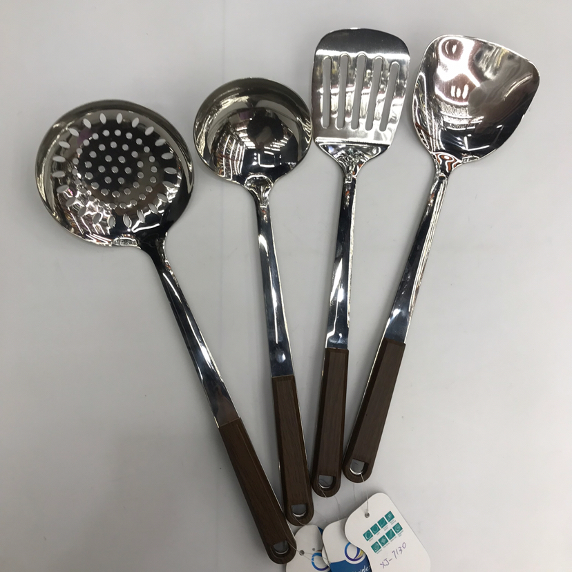 201 Stainless Steel Kitchenware round Head Wood Grain Porridge Colander Spatula Long Tongue Drain Short Rice Spoon Customizable Logo 201 Stainless Steel Kitchenware round Head Wood Grain Porridge Colander Spatula Long Tongue Drain Short Rice Spoon Customizable Logo