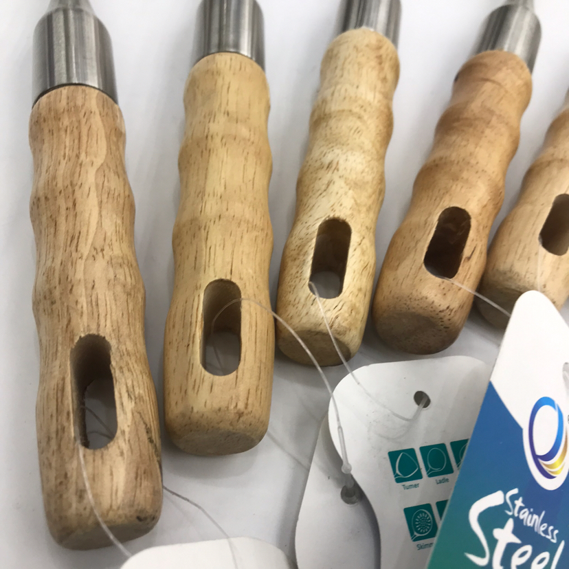 201 Stainless Steel Kitchenware Bamboo Wooden Handle Double Stand Porridge Colander Spatula Long Tongue Drain Short Rice Spoon Can Be Customized 201 Stainless Steel Kitchenware Bamboo Wooden Handle Double Stand Porridge Colander Spatula Long Tongue Drain Short Rice Spoon Can Be Customized