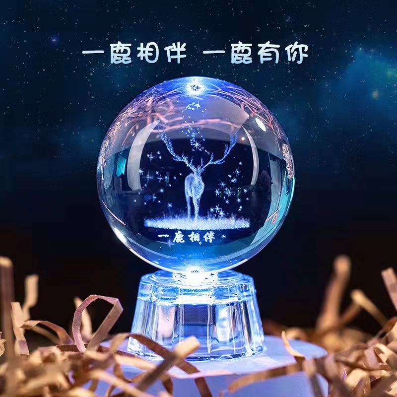 Zhibo K9 Crystal Ball Inner Carving Solar System Creative Home Decoration Glass Ball Luminous Music Box Crafts Wholesale Zhibo K9 Crystal Ball Inner Carving Solar System Creative Home Decoration Glass Ball Luminous Music Box Crafts Wholesale