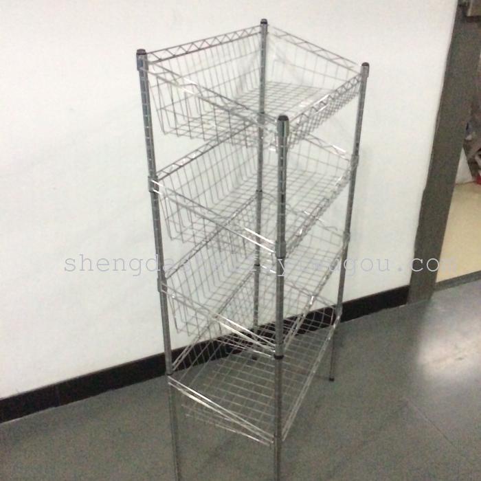 Stainless steel storage rack storage rack shelving arrangement shelf three four five layer Shengda shelf