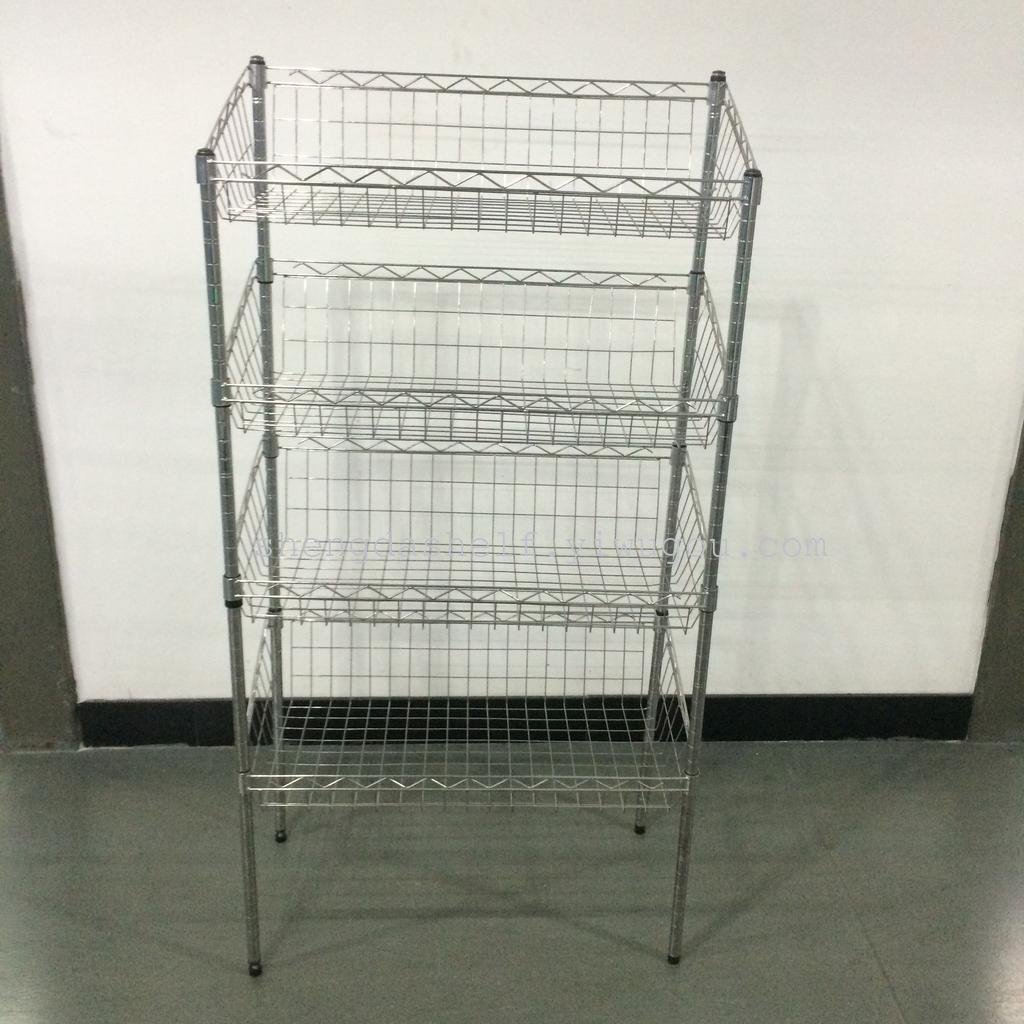 Stainless steel storage rack storage rack shelving arrangement shelf three four five layer Shengda shelf