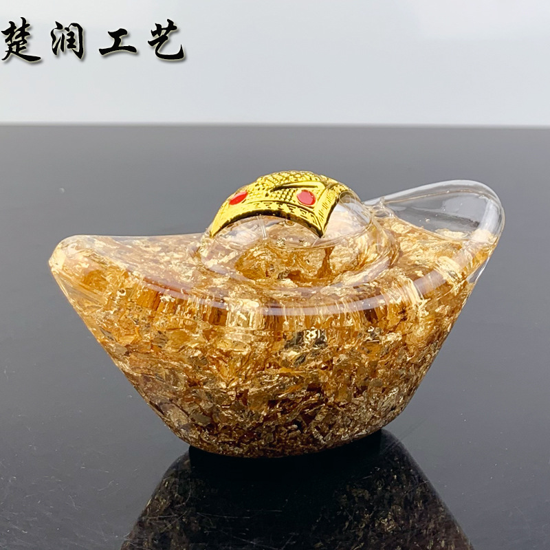 New Listing Gold Foil Crystal Lucky Bag Crafts Decoration Company Promotional Creative Gifts New Exotic