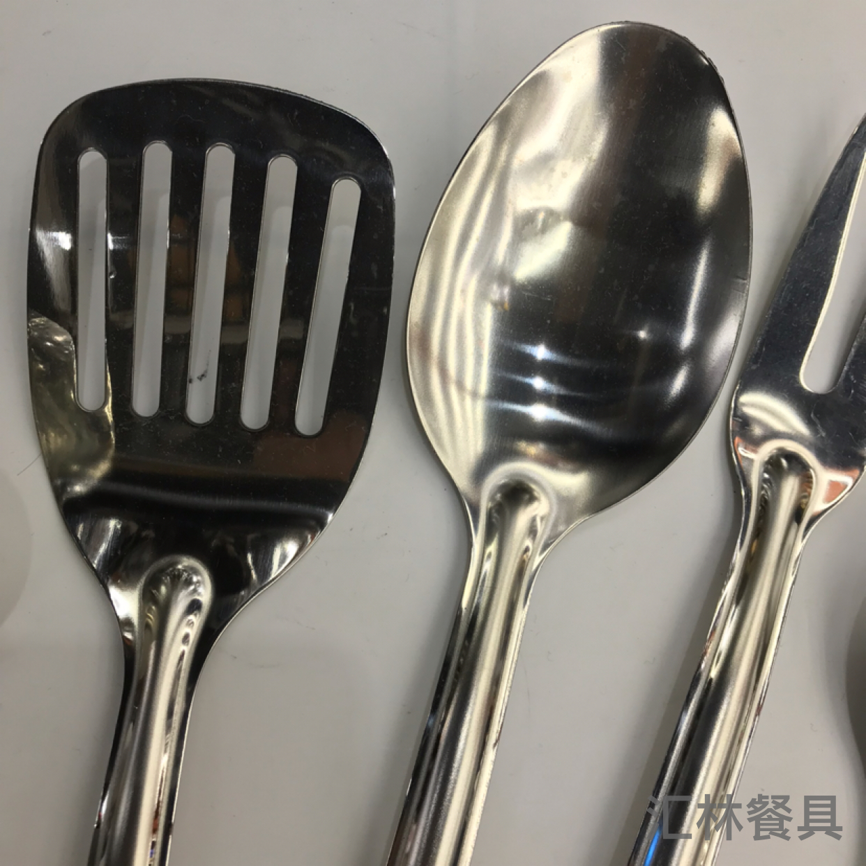 Stainless Steel Kitchenware Diamond Candy-Colored Handle Anti-Scald Porridge Colander Spatula Flat Shovel Long Tongue Spoon Custom Logo