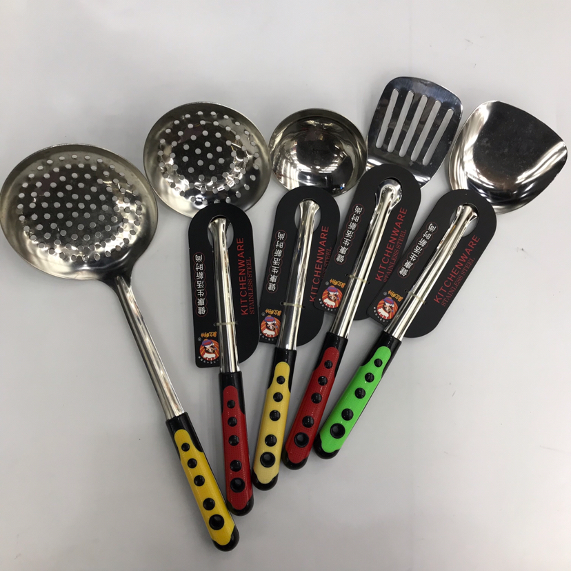 Stainless Steel Kitchenware 1.5cm Non-Magnetic Dot Handle Anti-Scald Porridge Colander Spatula Flat Shovel Leaking Long Tongue Spoon Can Be Customized Stainless Steel Kitchenware 1.5cm Non-Magnetic Dot Handle Anti-Scald Porridge Colander Spatula Flat Shovel Leaking Long Tongue Spoon Can Be Customized