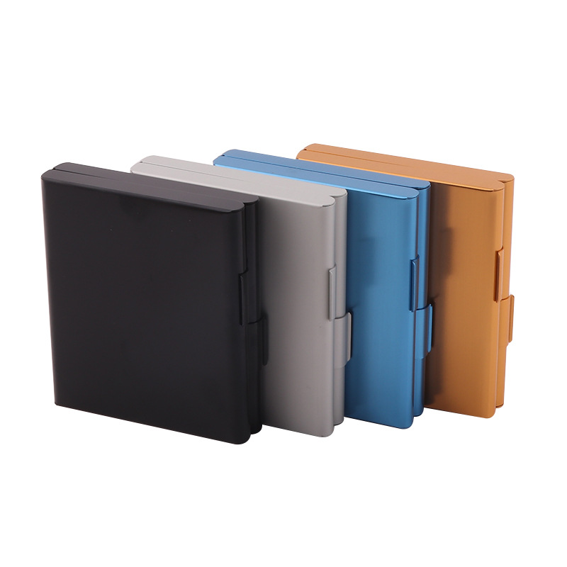 20 PCs Metal Creativity Double-Open Cigarette Box Pressure-Resistant Moisture-Proof Fresh-Keeping Aluminum Alloy Cigarette Accessories Glossy Cigarette Box