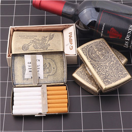 20 PCs Metal Creativity Double-Open Cigarette Box Pressure-Resistant Moisture-Proof Fresh-Keeping Aluminum Alloy Cigarette Accessories Glossy Cigarette Box