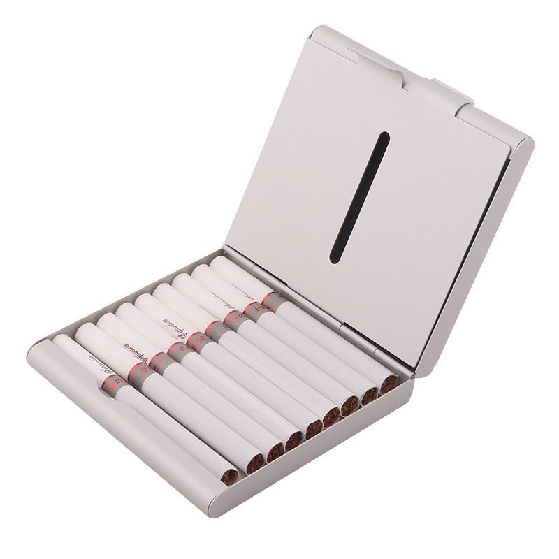 20 PCs Metal Creativity Double-Open Cigarette Box Pressure-Resistant Moisture-Proof Fresh-Keeping Aluminum Alloy Cigarette Accessories Glossy Cigarette Box
