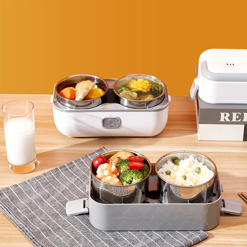 Electric Lunch Box Fresh-Keeping Heat Preservation from Tropical Lunch Box Steam Rice Fantastic Product Can Be Inserted into Electric Heating Lunch Box Office Workers