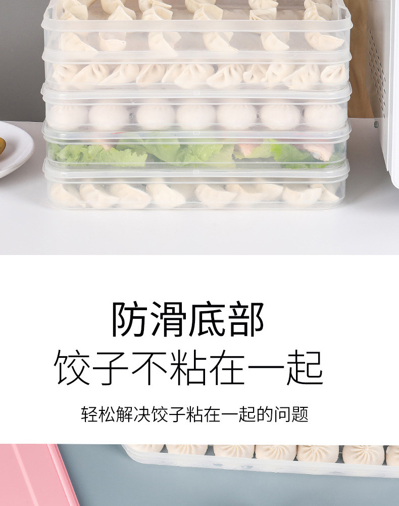 Clear with Cover Dumplings Box Refrigerator Quick-Frozen Fresh-Keeping Dumpling Box Square Sealed Stackable Multi-Layer Storage Box Tray Clear with Cover Dumplings Box Refrigerator Quick-Frozen Fresh-Keeping Dumpling Box Square Sealed Stackable Multi-Layer Storage Box Tray