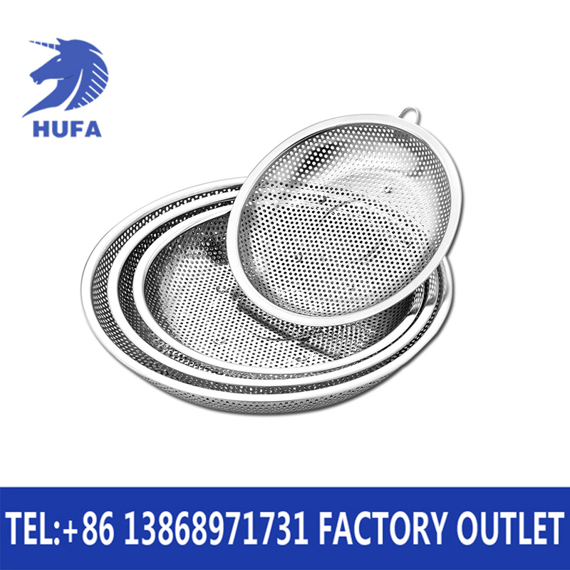 stainless steel kitchen basin and colander food fruit vegetable colander multifunctional kitchen basin kitchenware