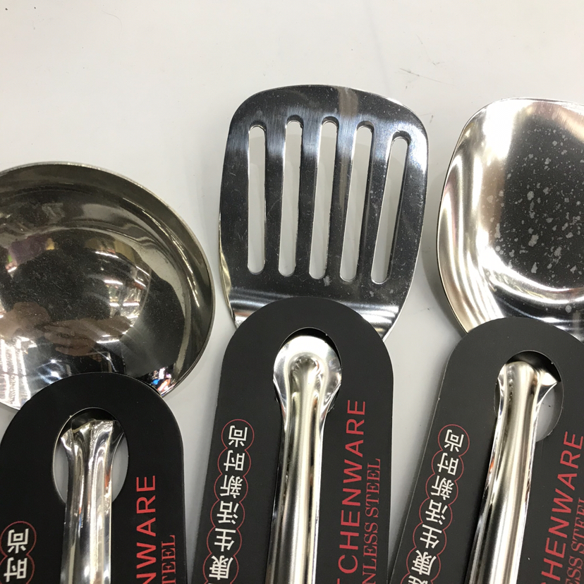 Stainless Steel Kitchenware 1.5cm Non-Magnetic Blue and White Porcelain Handle Anti-Scald Porridge Colander Spatula Flat Shovel Long Tongue Spoon Can Be Customized Stainless Steel Kitchenware 1.5cm Non-Magnetic Blue and White Porcelain Handle Anti-Scald Porridge Colander Spatula Flat Shovel Long Tongue Spoon Can Be Customized