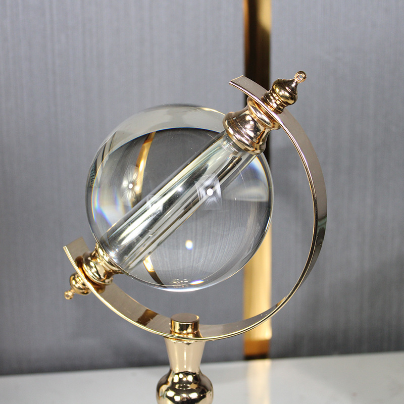 European Office Crystal Ball Decoration Study Desktop Decoration Earth Instrument Crafts Living Room Wine Cabinet Light Luxury Furnishings
