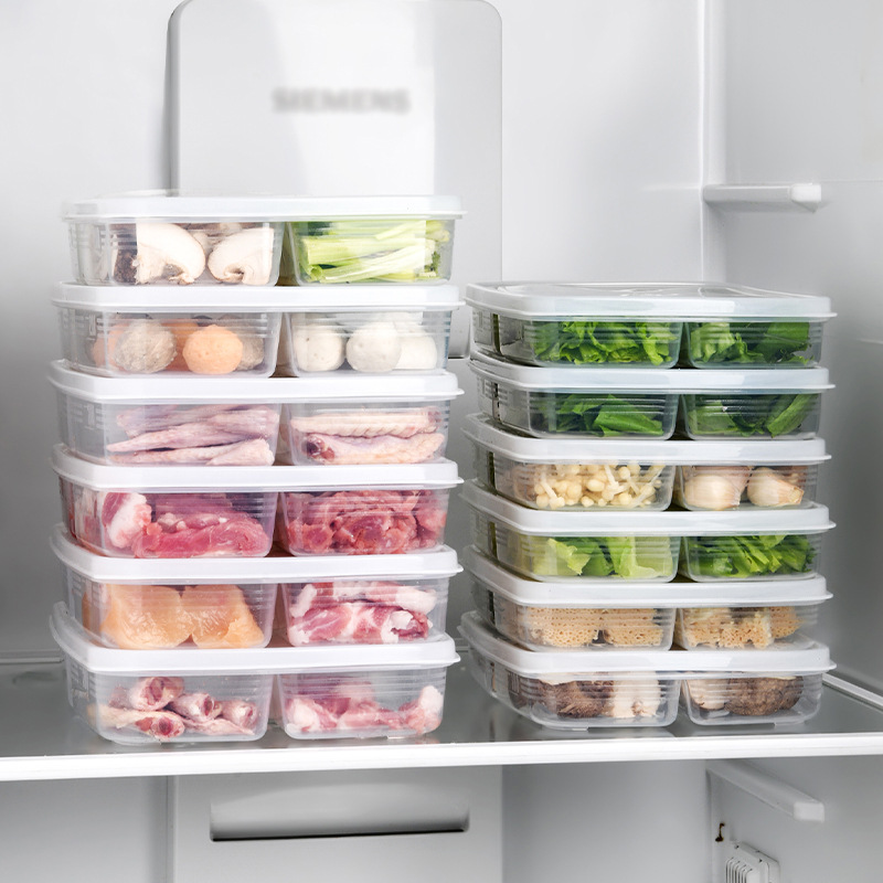 Food Compartment Crisper Refrigerator Storage Box Storage Box with Lid Stacked Sealed Fresh-Keeping Finishing Box Separately Packed Case