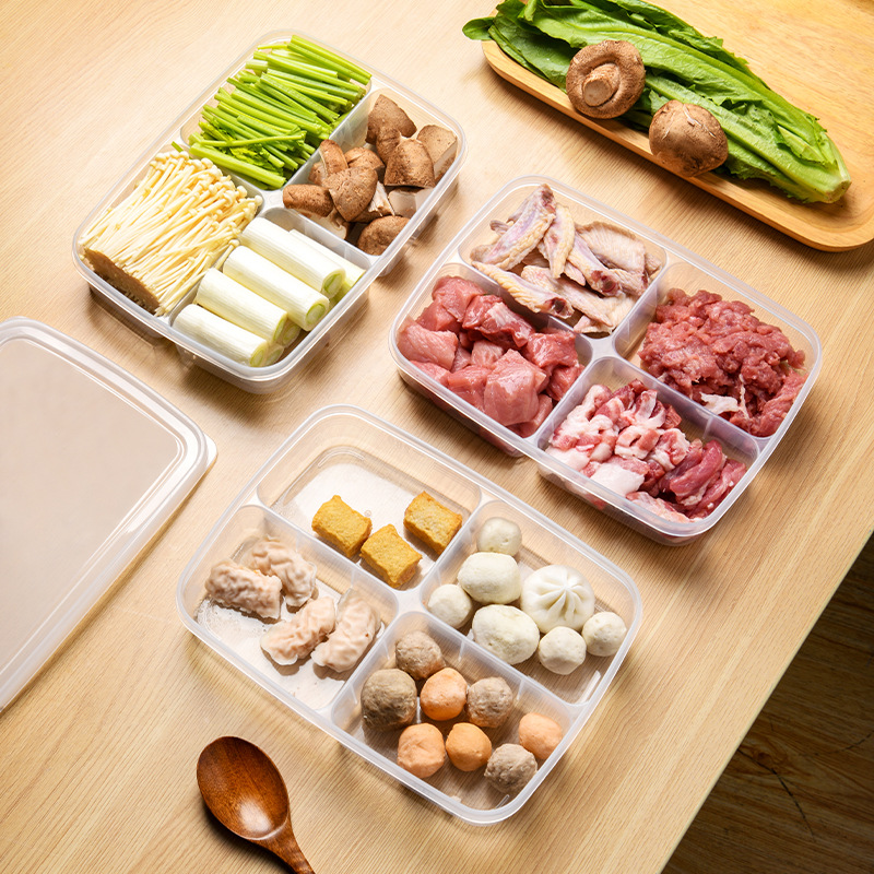 Food Compartment Crisper Refrigerator Storage Box Storage Box with Lid Stacked Sealed Fresh-Keeping Finishing Box Separately Packed Case