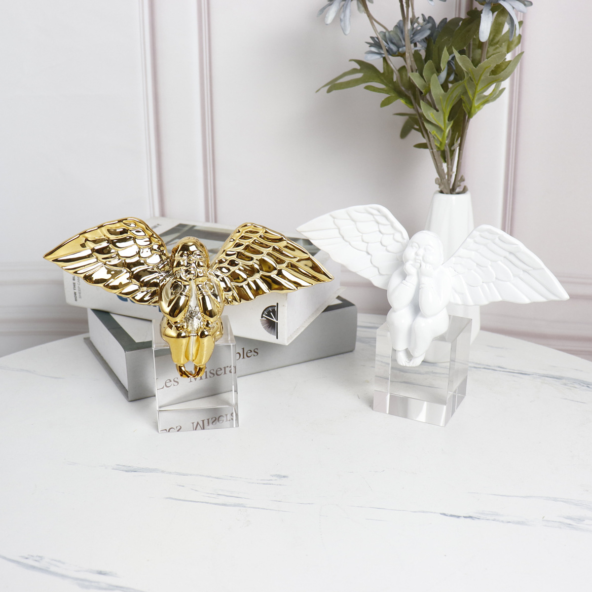 Modern Simple Resin Crystal Decorative Crafts Fat Angel Decoration Model Room Cabinet TV Cabinet Soft Decoration